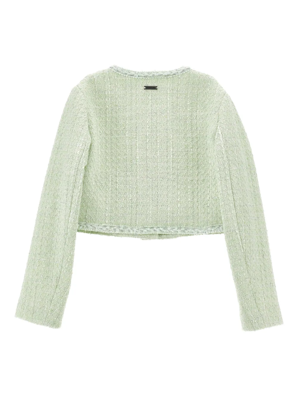 Monnalisa Tweed jack met knopen Groen
