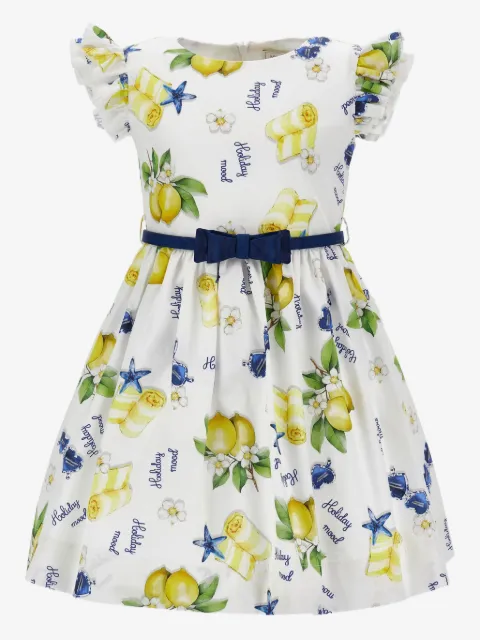 Monnalisa ruffled belted dress