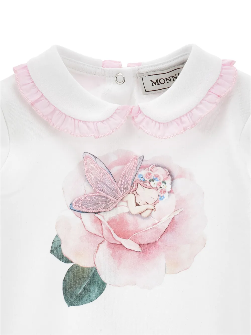 Ruffled-Collar Graphic-Print Pyjama