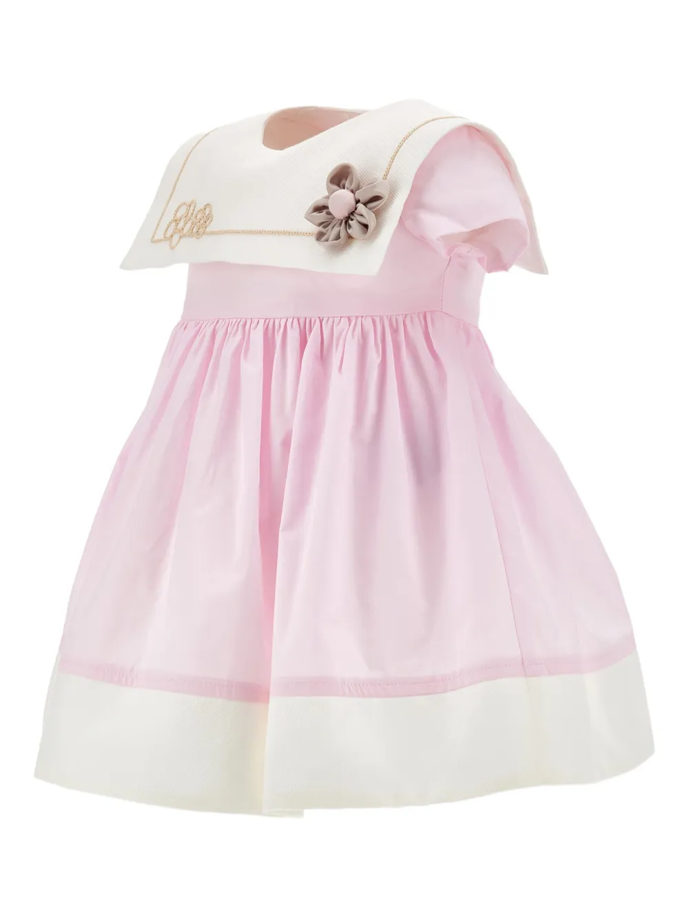 Monnalisa Jurk met bloemenpatch Roze