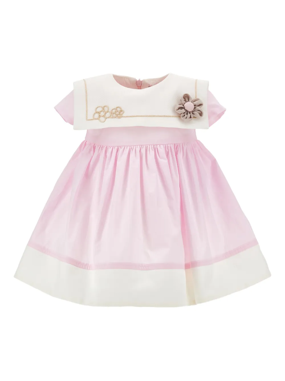 Monnalisa Abito con applicazione fiori - Rosa