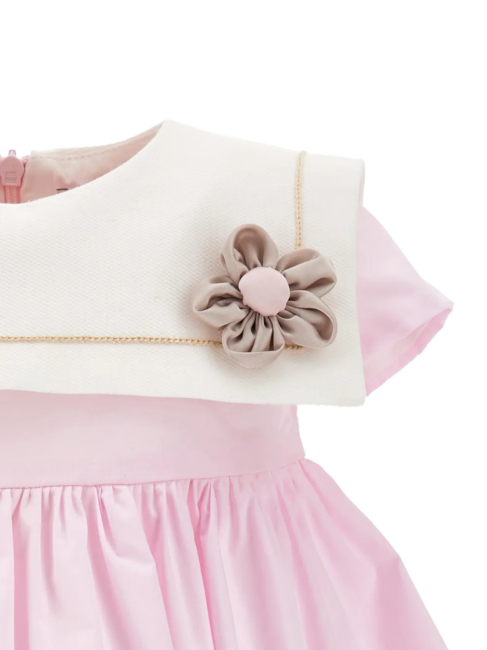 Monnalisa Jurk met bloemenpatch Roze
