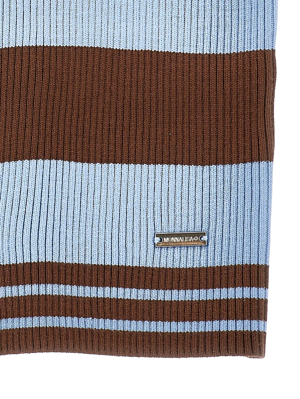  Monnalisa T-shirt En Coton à Rayures - Marron 