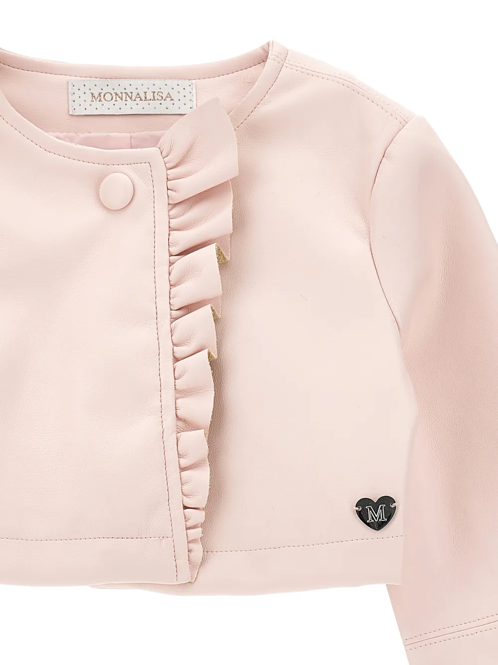  Monnalisa Ruffled Heart Jacket - Pink 