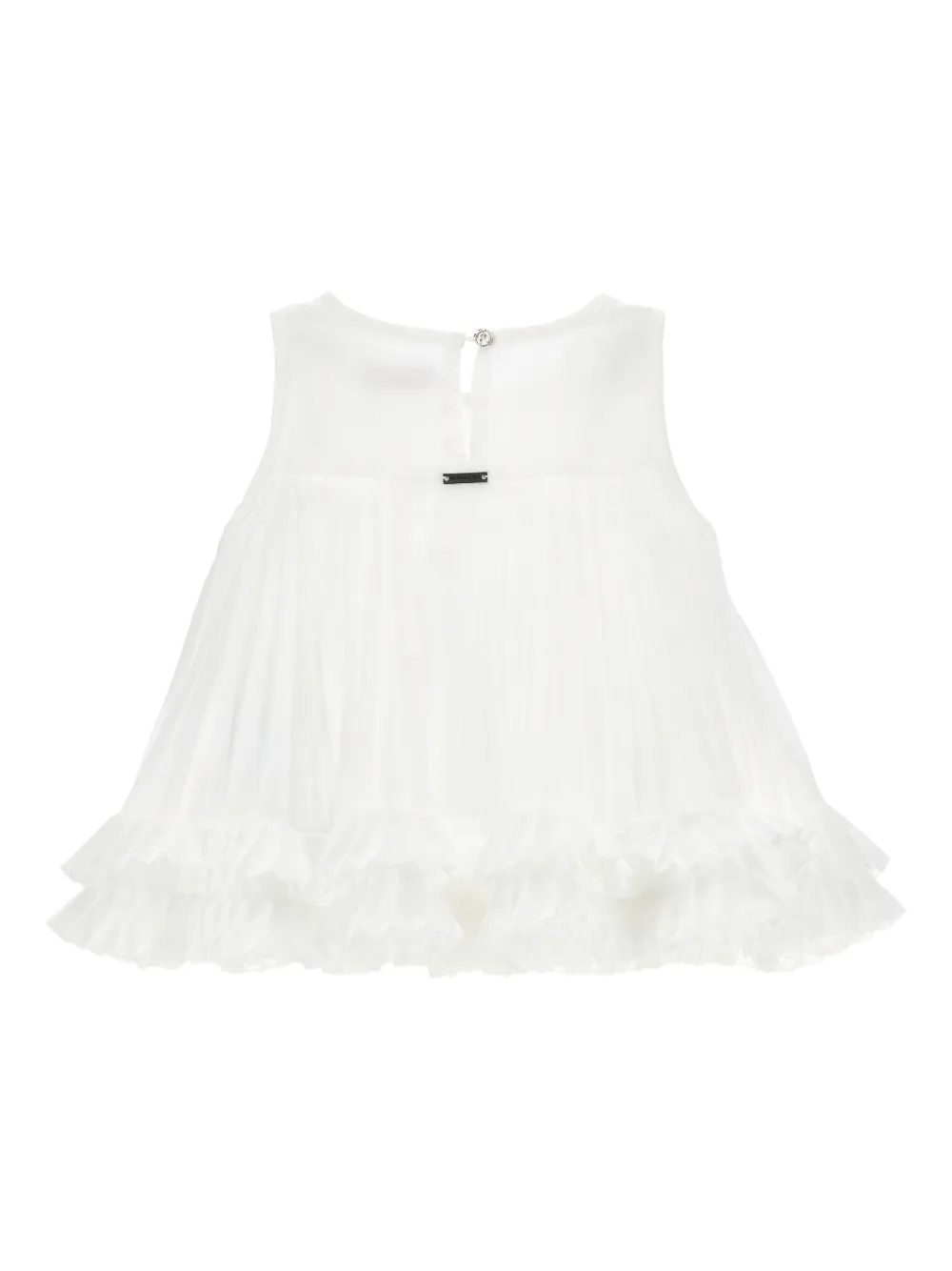 Monnalisa Geplooide top met ruches Wit