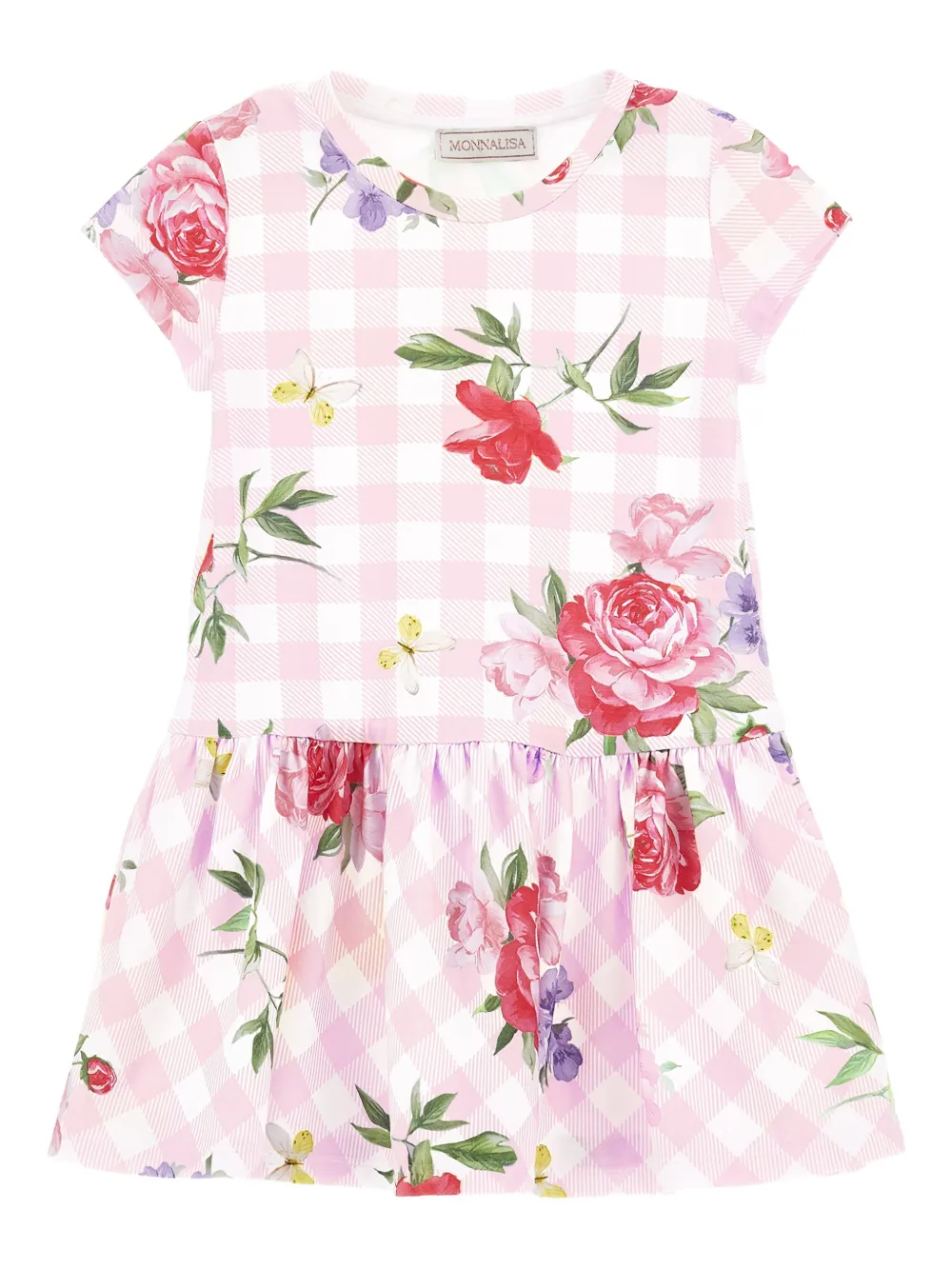 Monnalisa Abito a quadri - Rosa