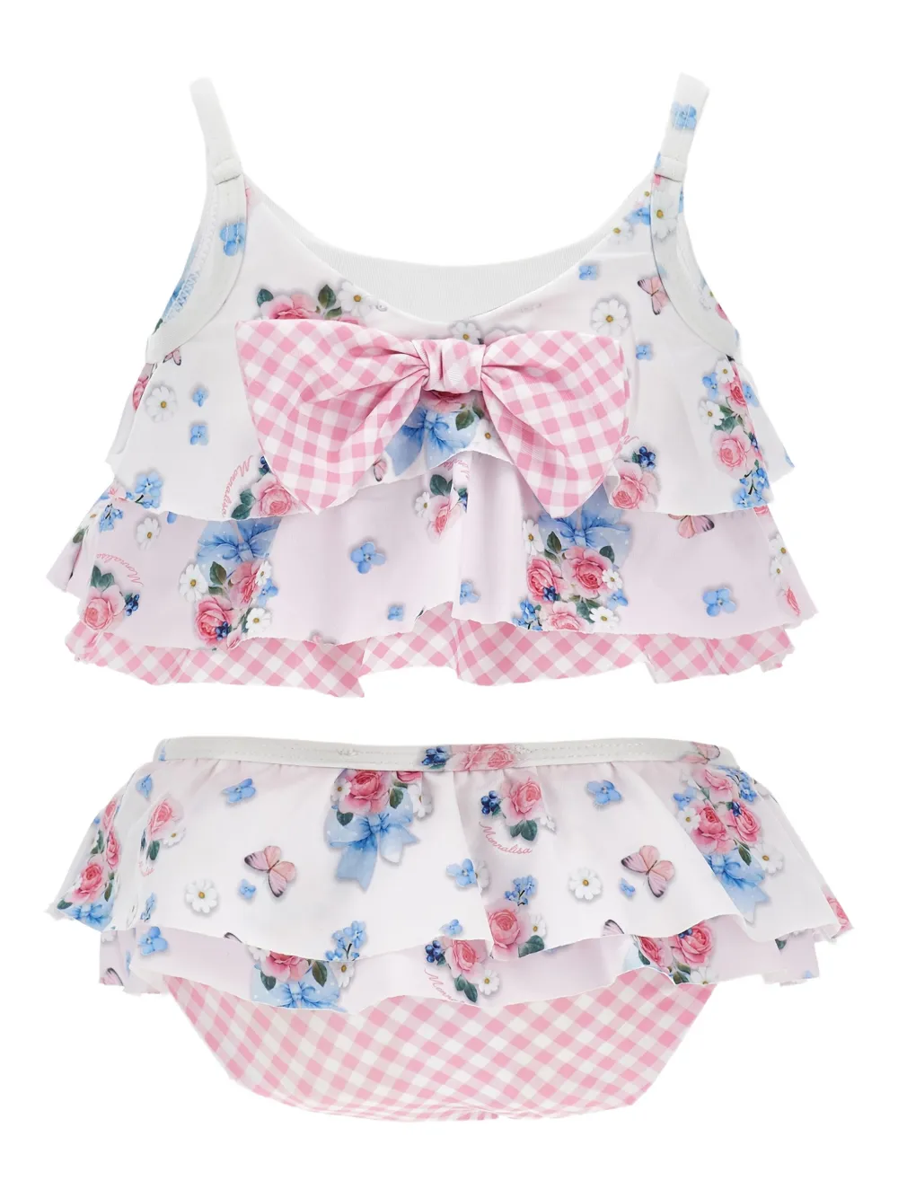 Monnalisa Bikini con motivo a fiori - Bianco