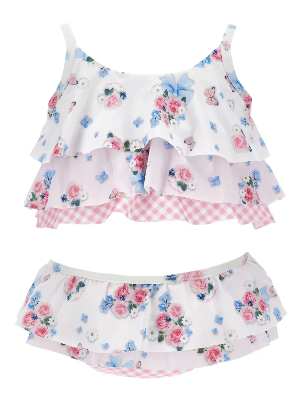  Monnalisa Floral-pattern Bikini - White 