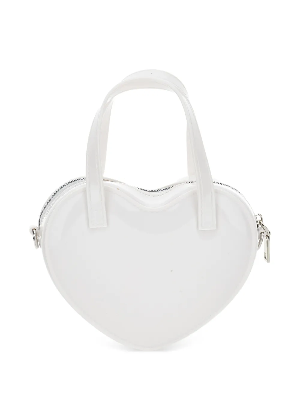  Monnalisa Heart-shape Print Top Handle Bag - White 