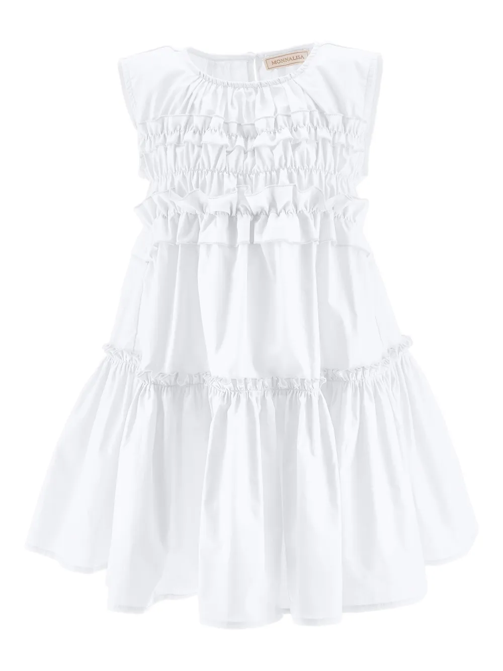 Monnalisa Abito con ruches - Bianco