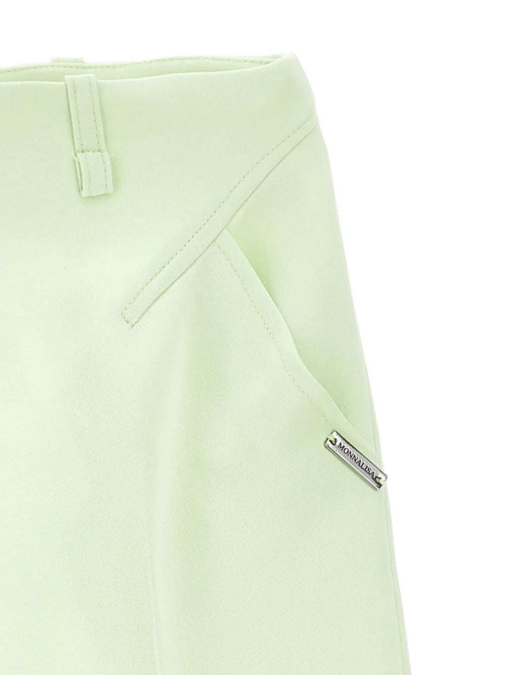  Monnalisa Pantalones Con Bolsillo Con Costuras - Verde 