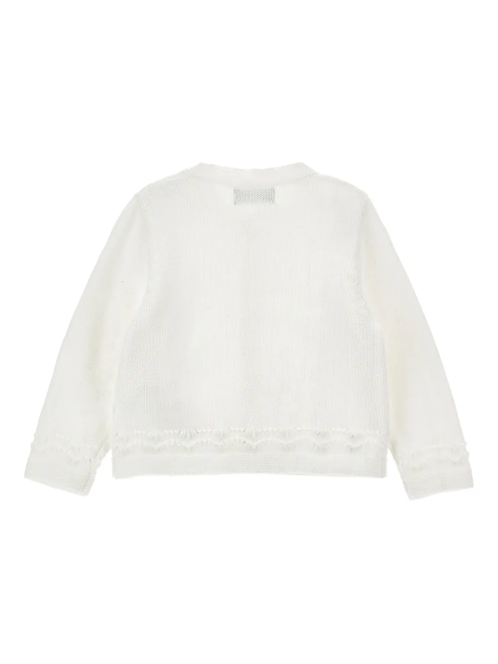  Monnalisa Buttoned Embellished Cardigan - White 