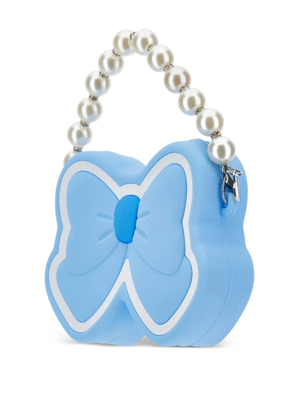  Monnalisa Bow-shape Pearl Handle Bag - Blue 