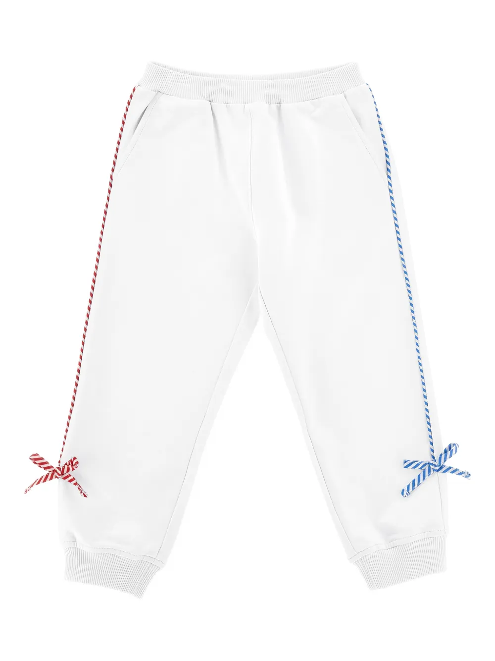 Monnalisa logo ribbon trousers | White | Image 1