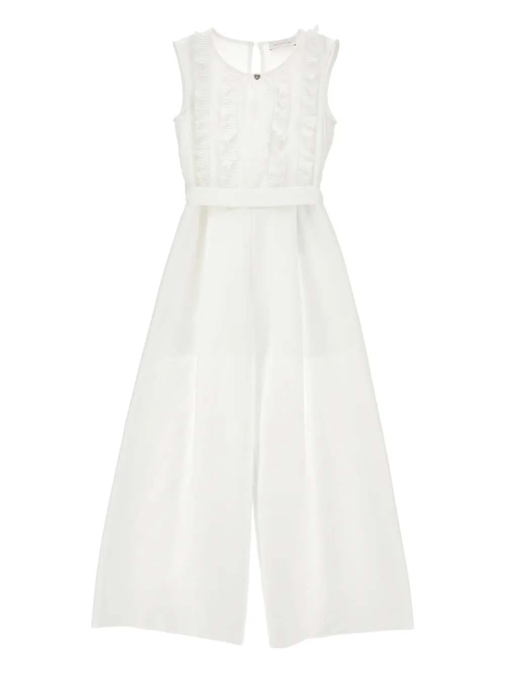 Monnalisa Jumpsuit mit Volants - Weiß