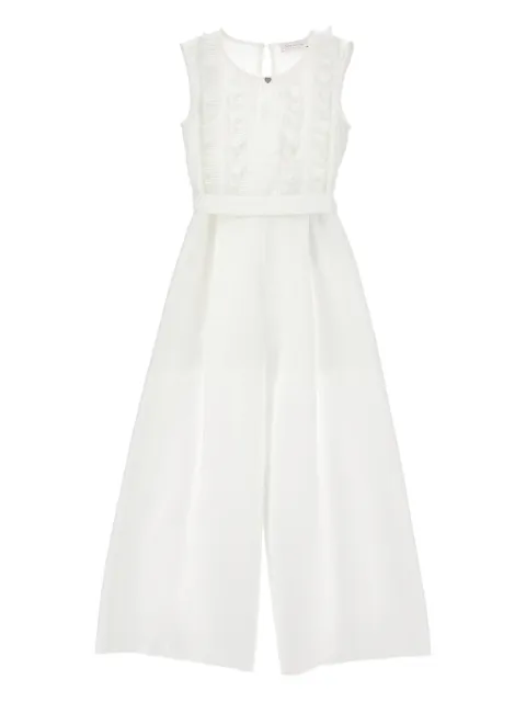 Monnalisa jumpsuit con volantes y cinturón