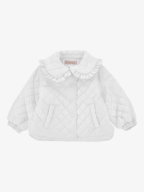 Monnalisa ruffled quilted jacket
