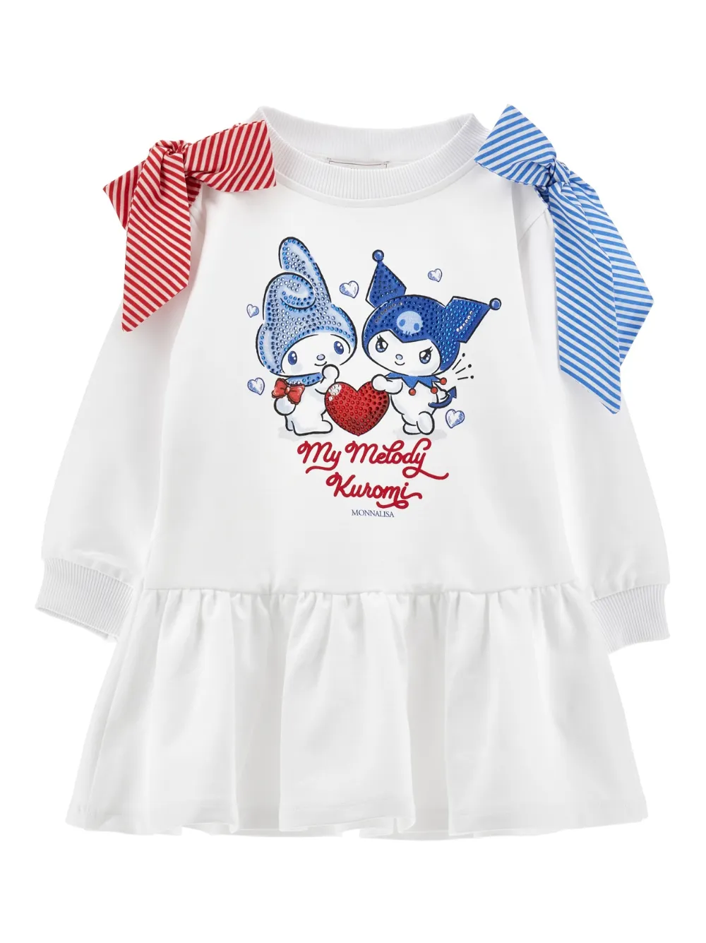 Monnalisa Abito con fiocco - Bianco