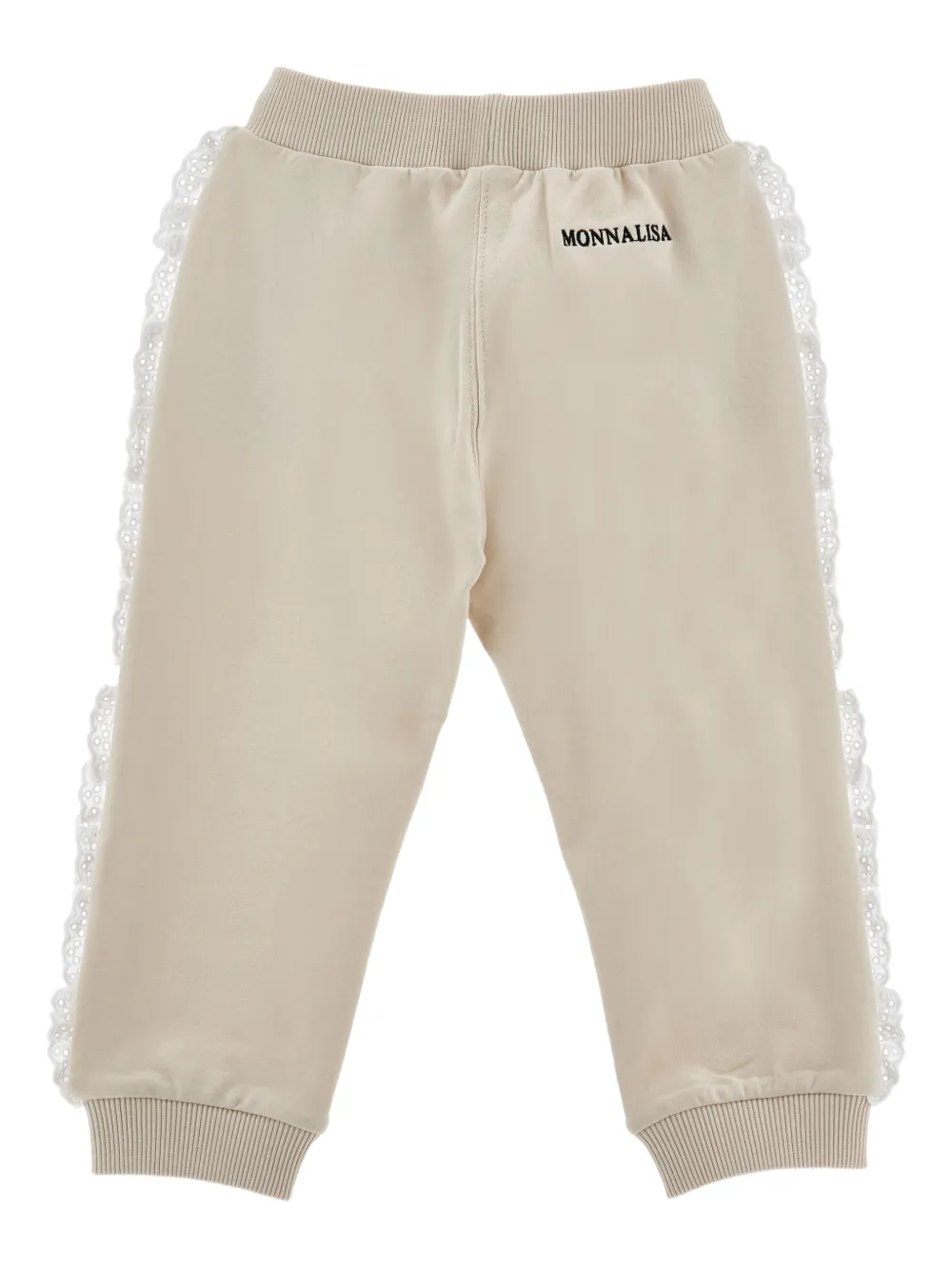 Ribbon Ruffled-Trim Track Pants