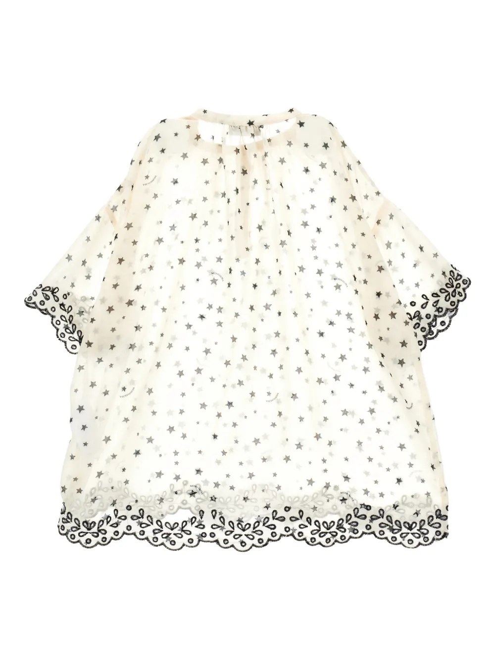 Monnalisa Jurk met sterrenprint Beige