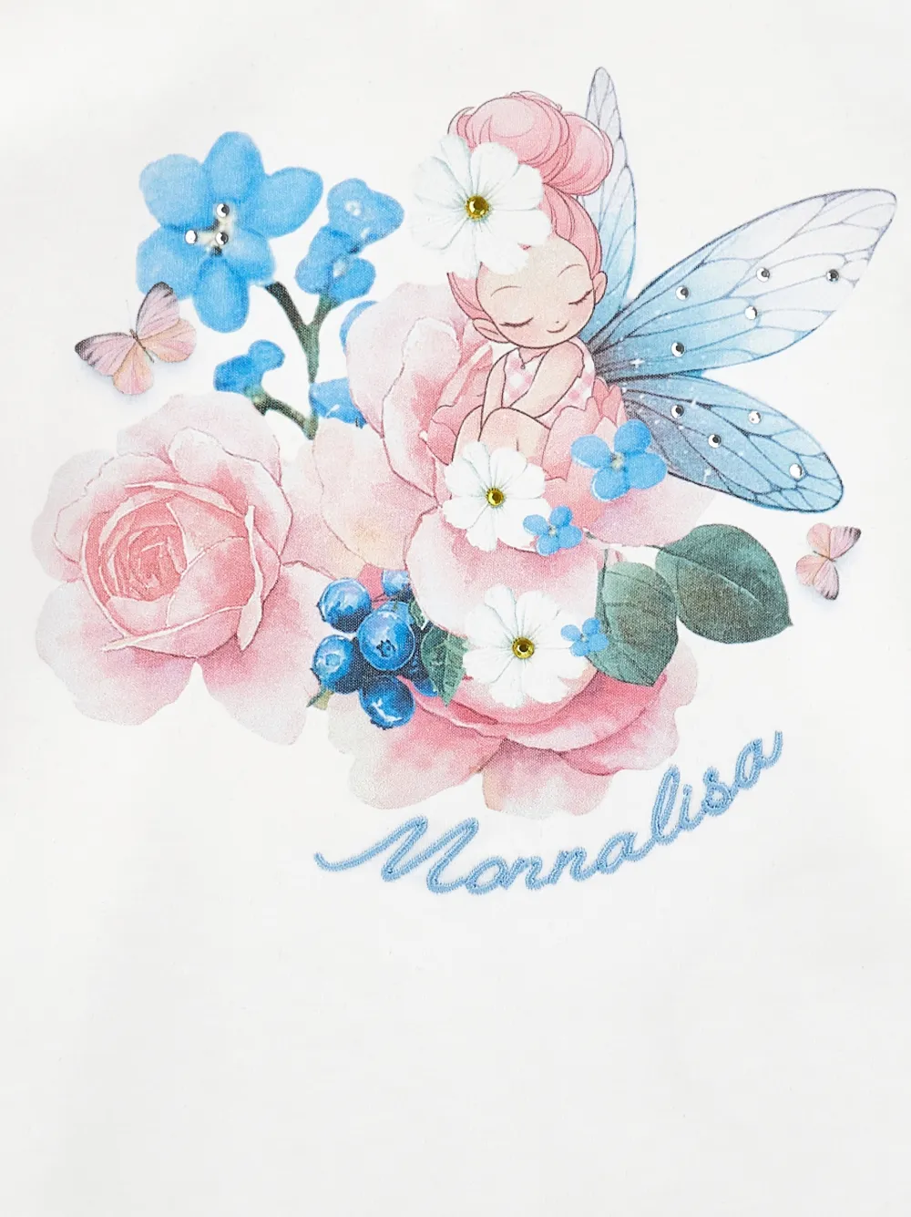  Monnalisa Floral-print T-shirt - White 