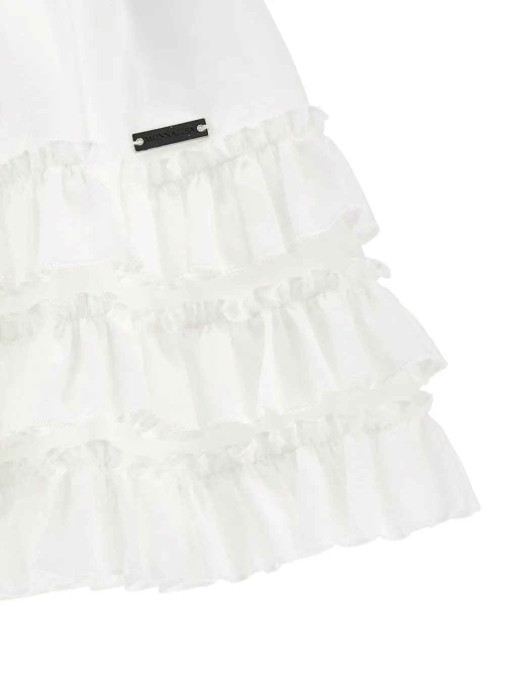Monnalisa Rok met ruches Wit