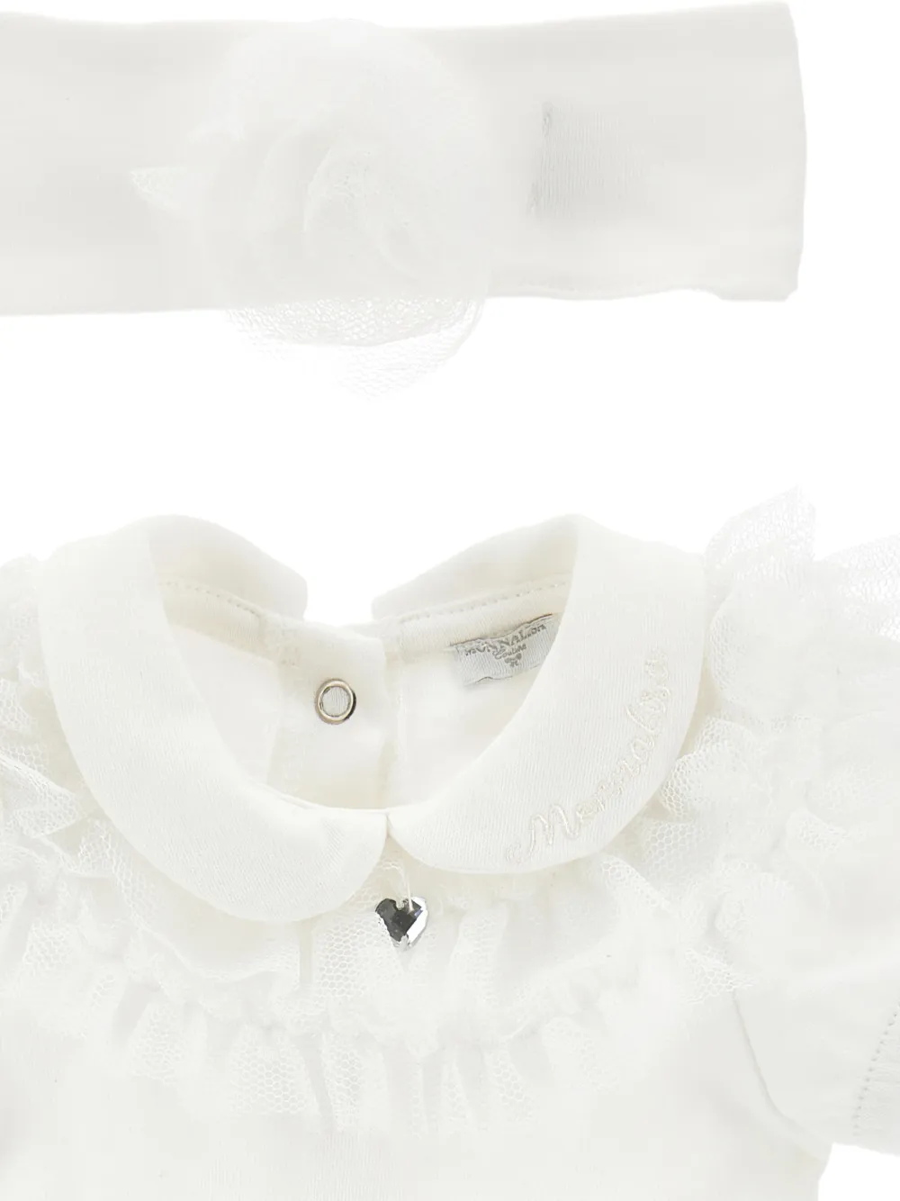 Ruffled Peter Pan-Collar Snap-Fastening Babygrow Set