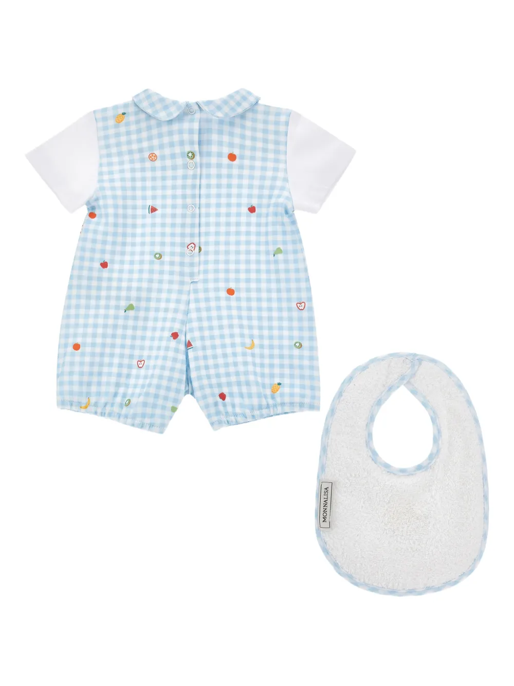  Monnalisa Pelele A Cuadros Gingham - Azul 