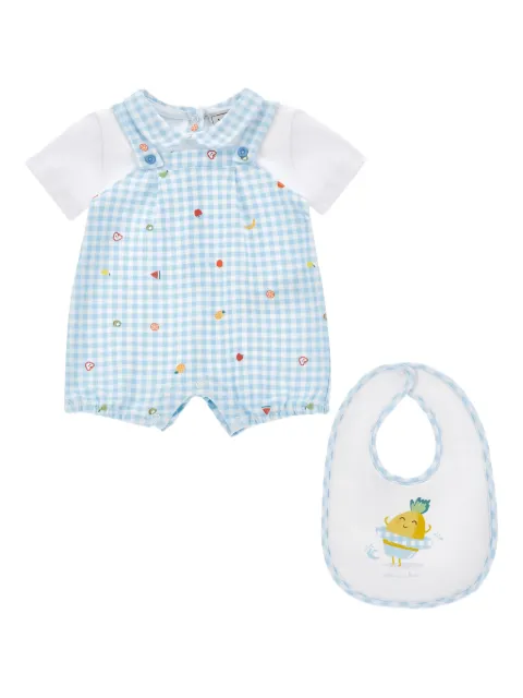 Monnalisa gingham fruits babygrow set