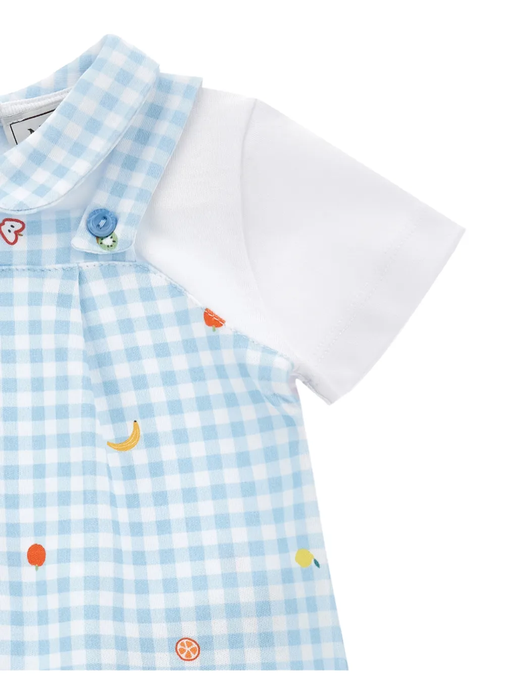  Monnalisa Pelele A Cuadros Gingham - Azul 