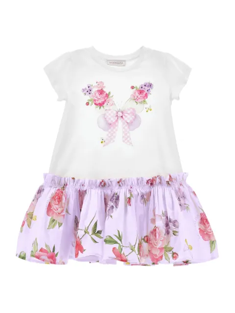 Monnalisa floral bow dress