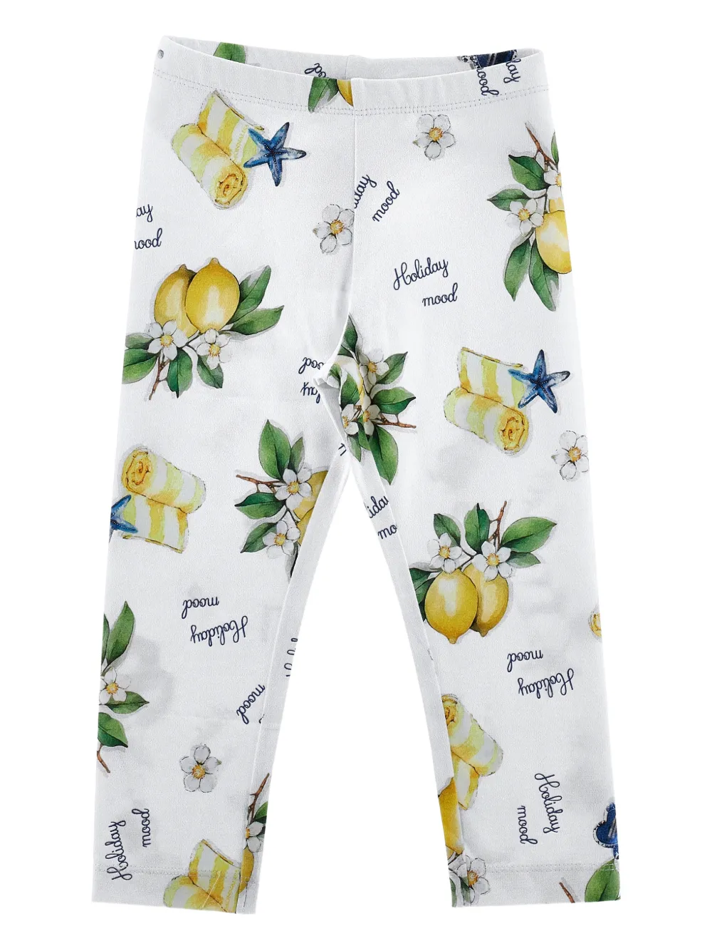 Monnalisa Leggings con stampa - Bianco