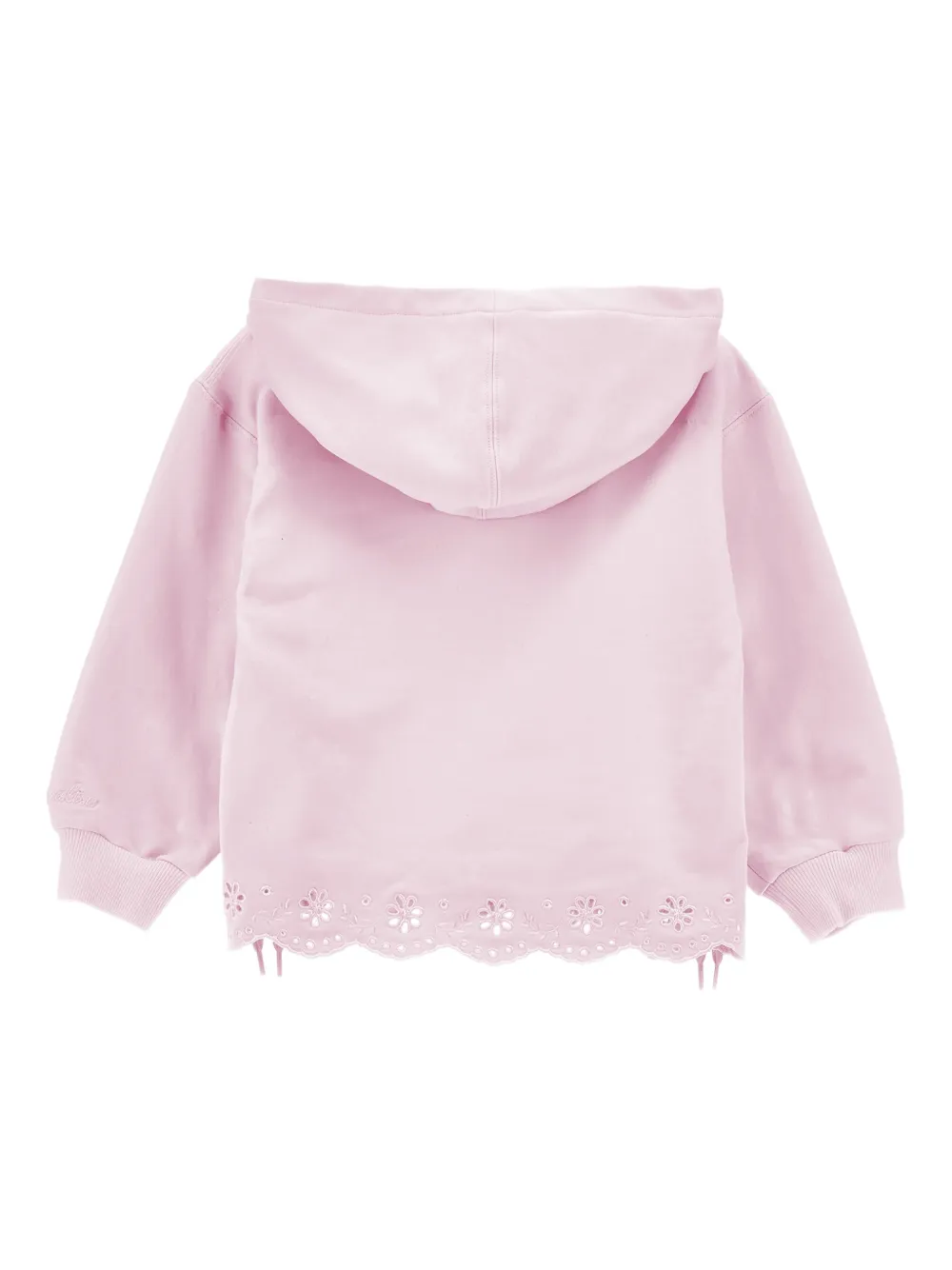  Monnalisa Ribbed-cuffs Hoodie - Pink 
