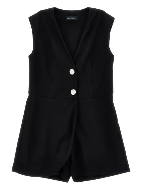 Monnalisa button-detail playsuit