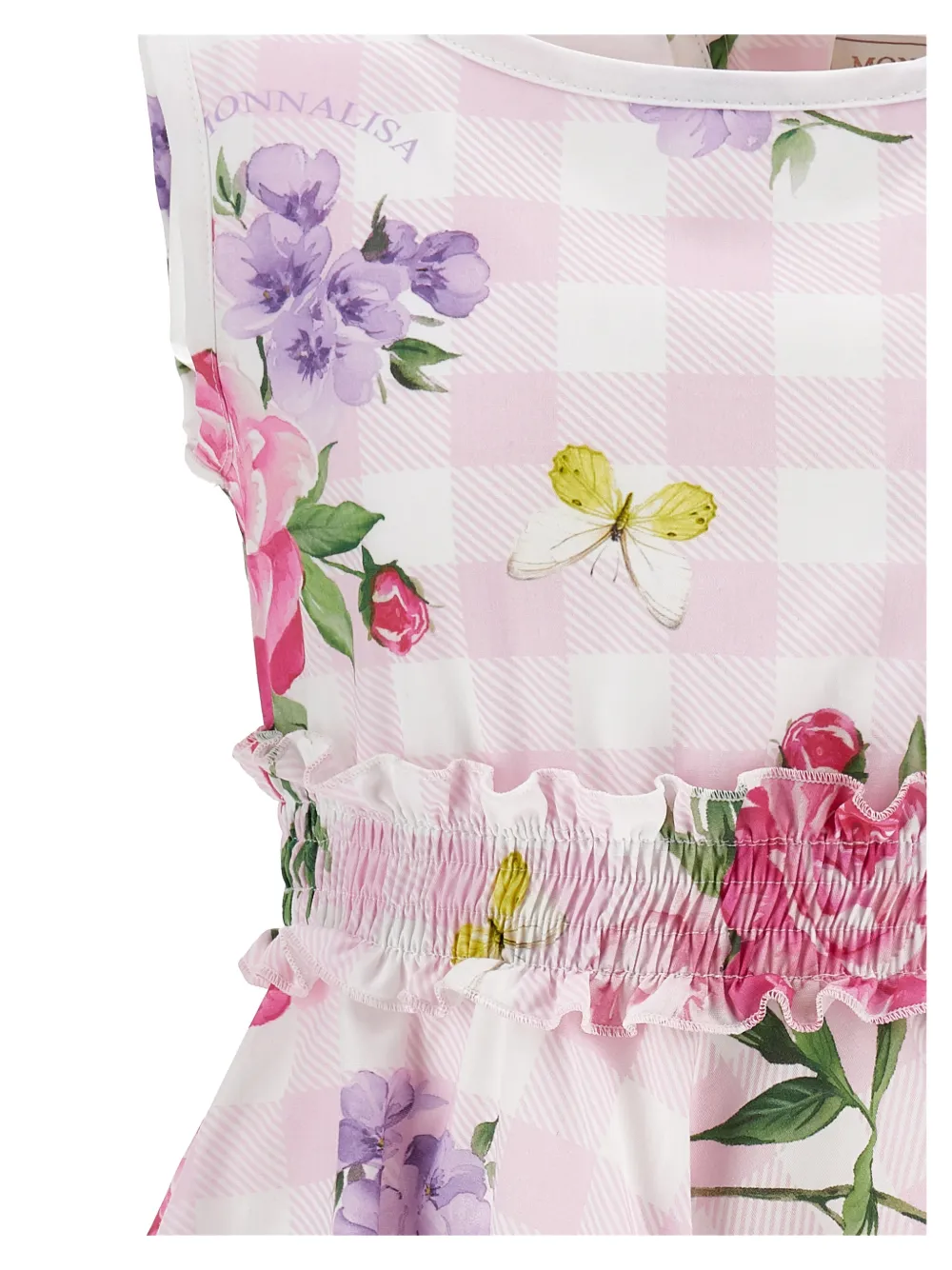Monnalisa Jurk met gingham ruit Roze