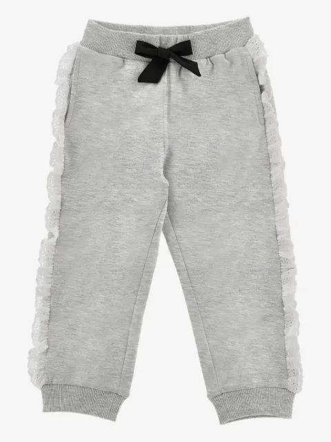 Monnalisa ruffled-trim track pants