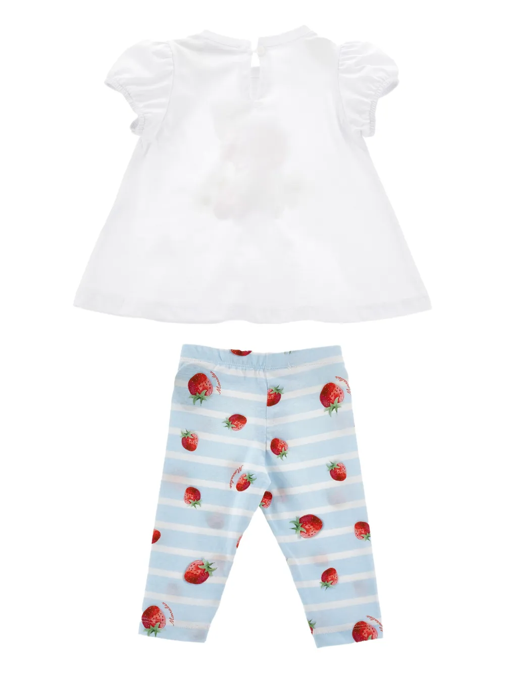 Monnalisa Broek met aardbeiprint Wit