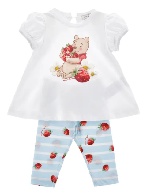Monnalisa strawberry-print trousers set