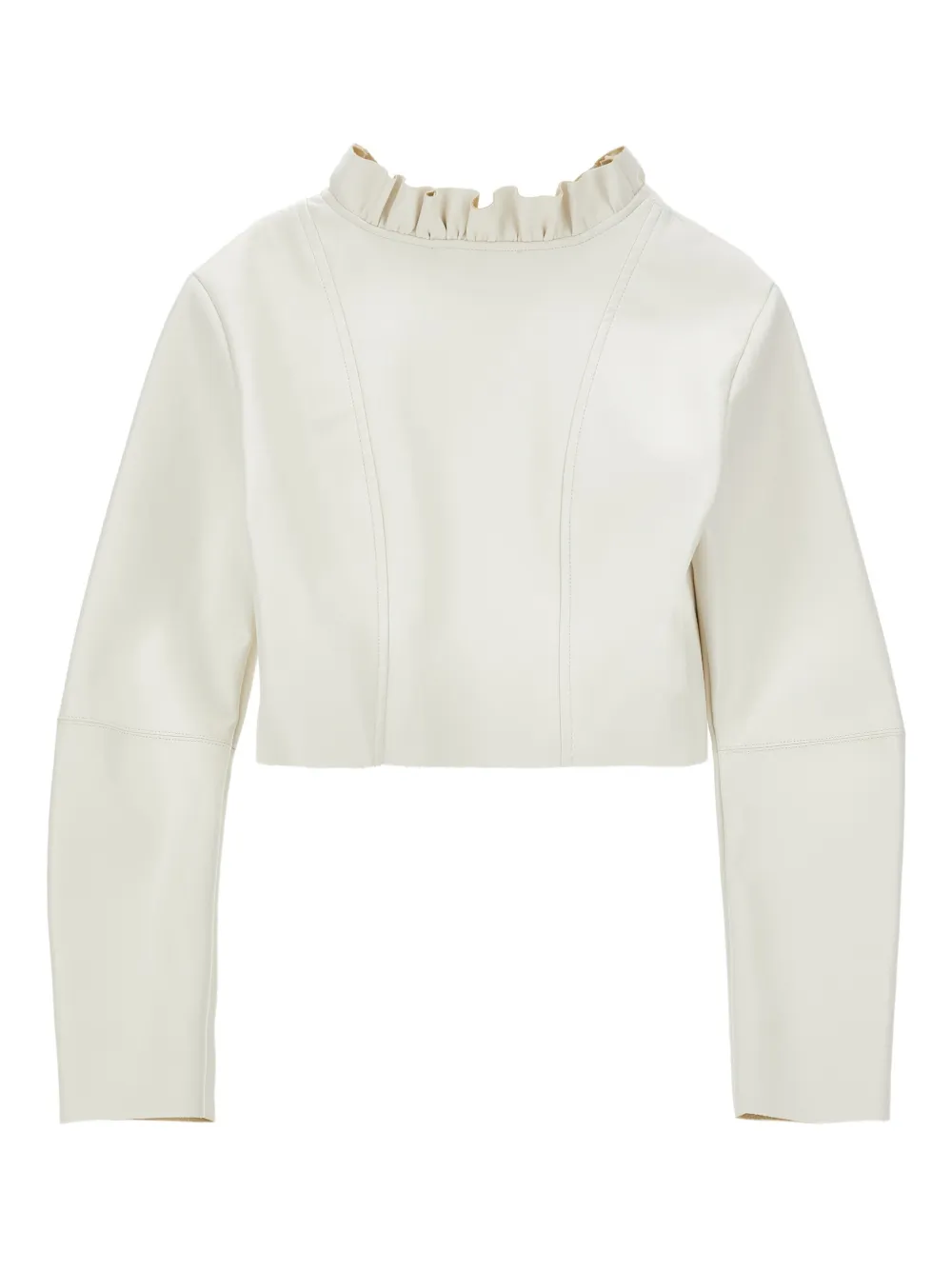  Monnalisa Ruffled Jacket - White 