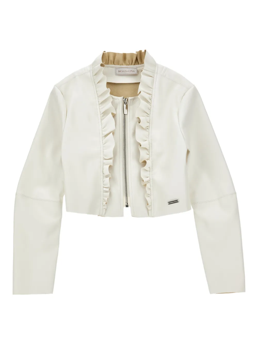 Monnalisa Jacke mit Rüschen - Weiß