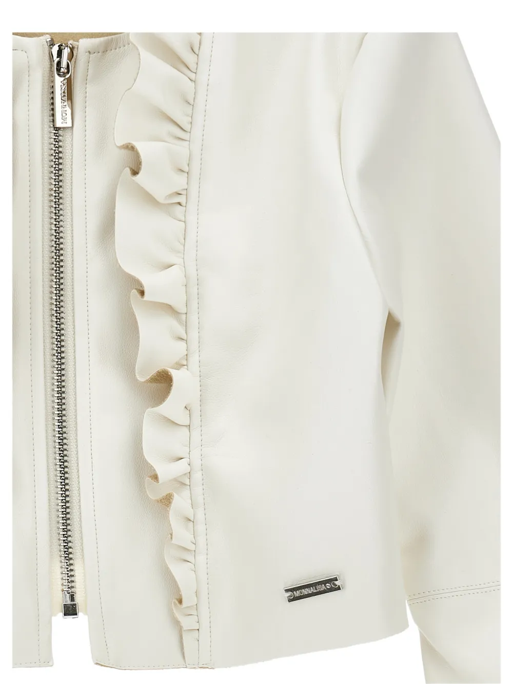  Monnalisa Ruffled Jacket - White 