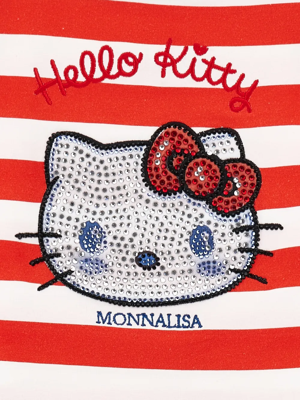 Monnalisa Gestreept T-shirt Wit