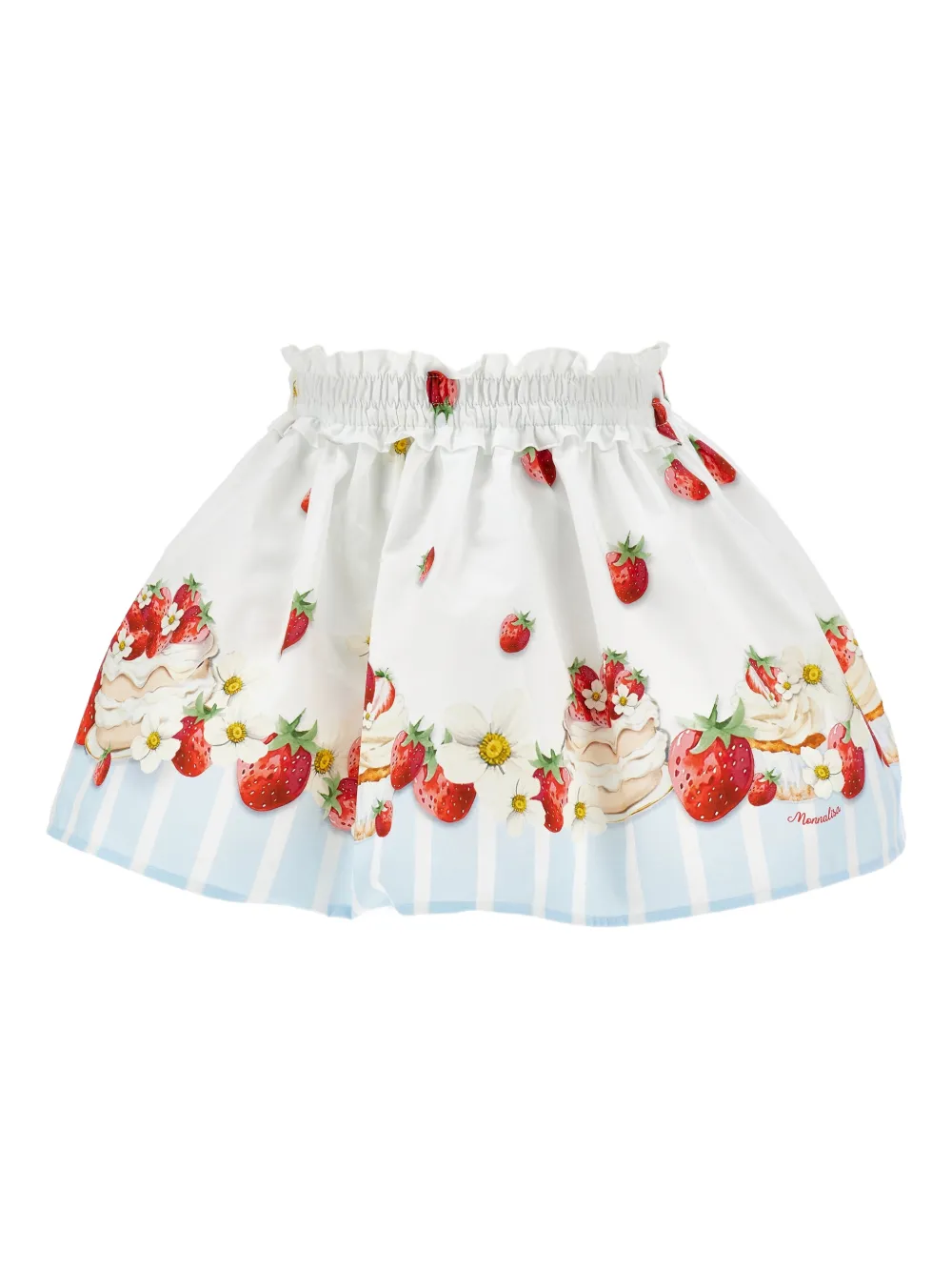 Monnalisa Gestreepte rok met print Wit