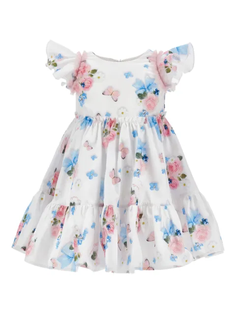 Monnalisa ruffled floral-print dress
