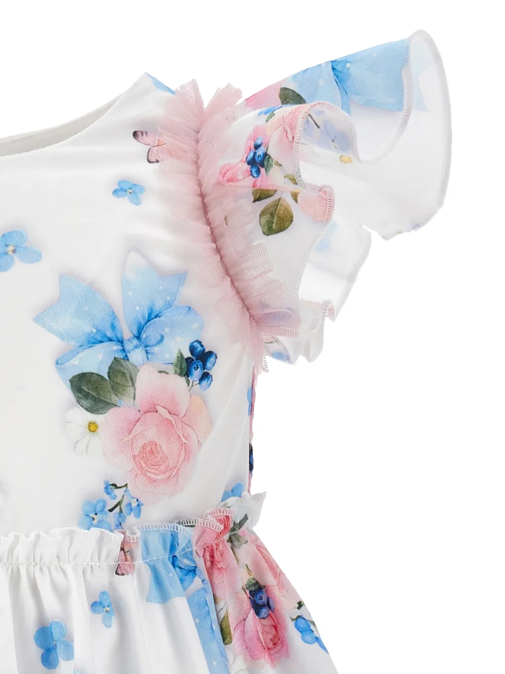 Monnalisa Jurk met bloemenprint Wit
