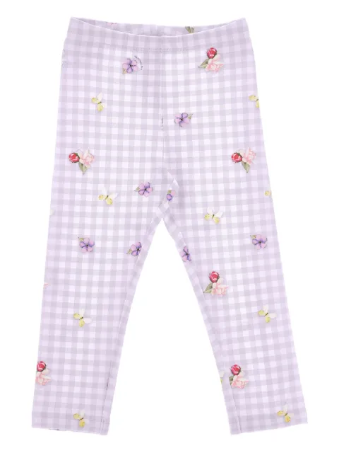 Monnalisa leggins con motivo de cuadros gingham