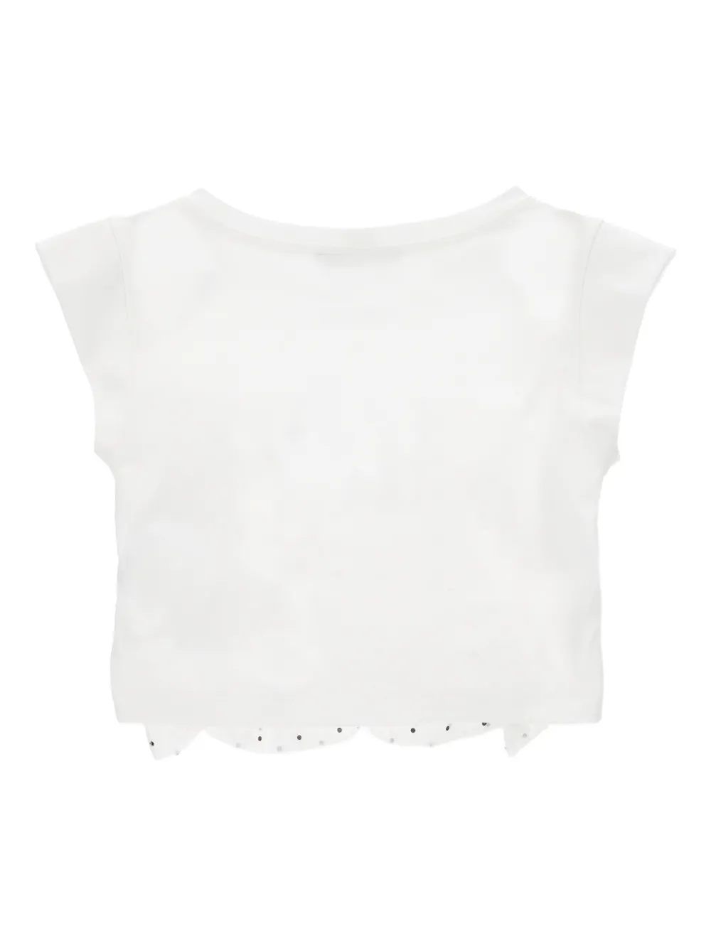 Monnalisa T-shirt met stippen Wit