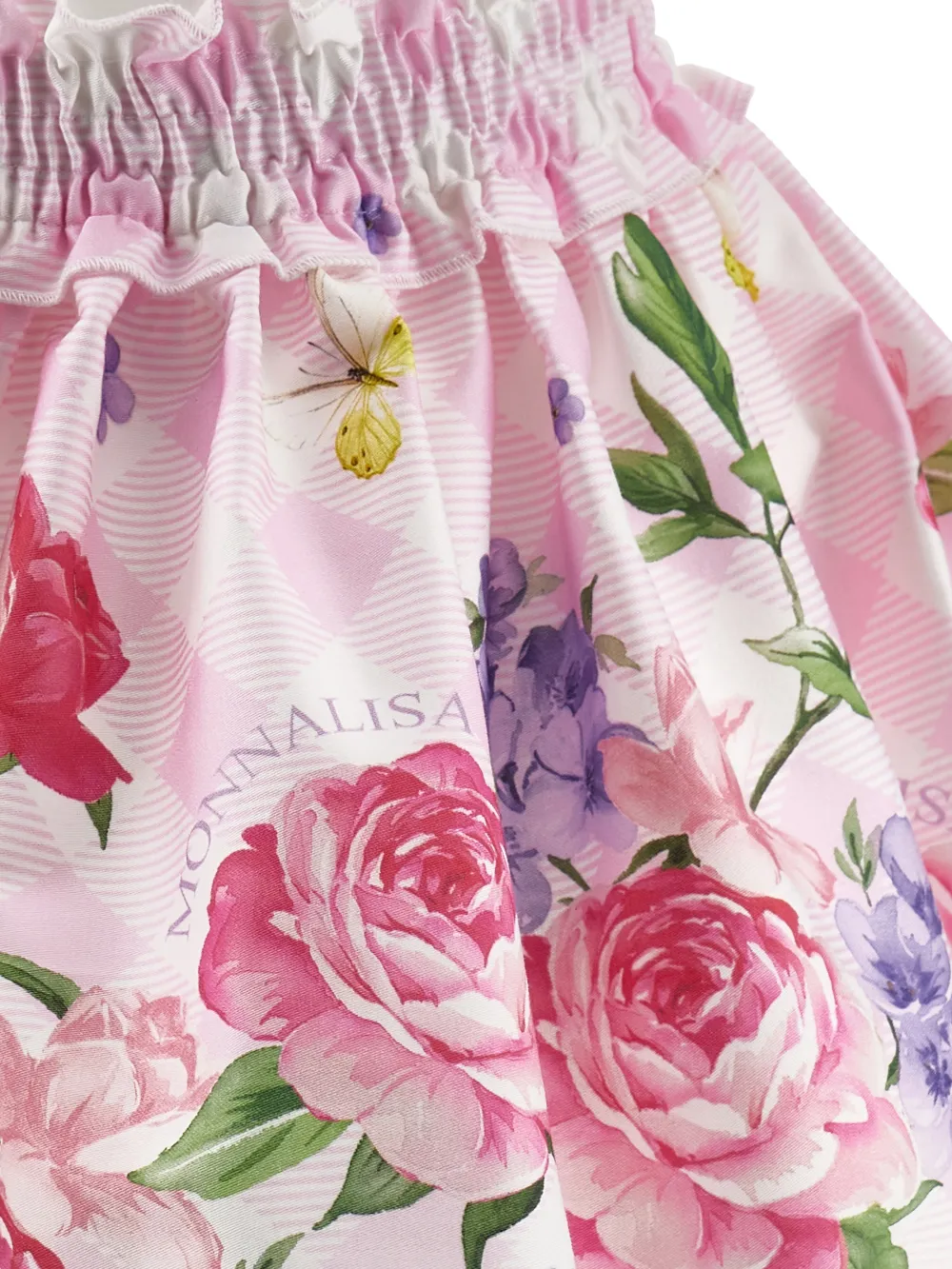 Monnalisa Rok met ruches Roze