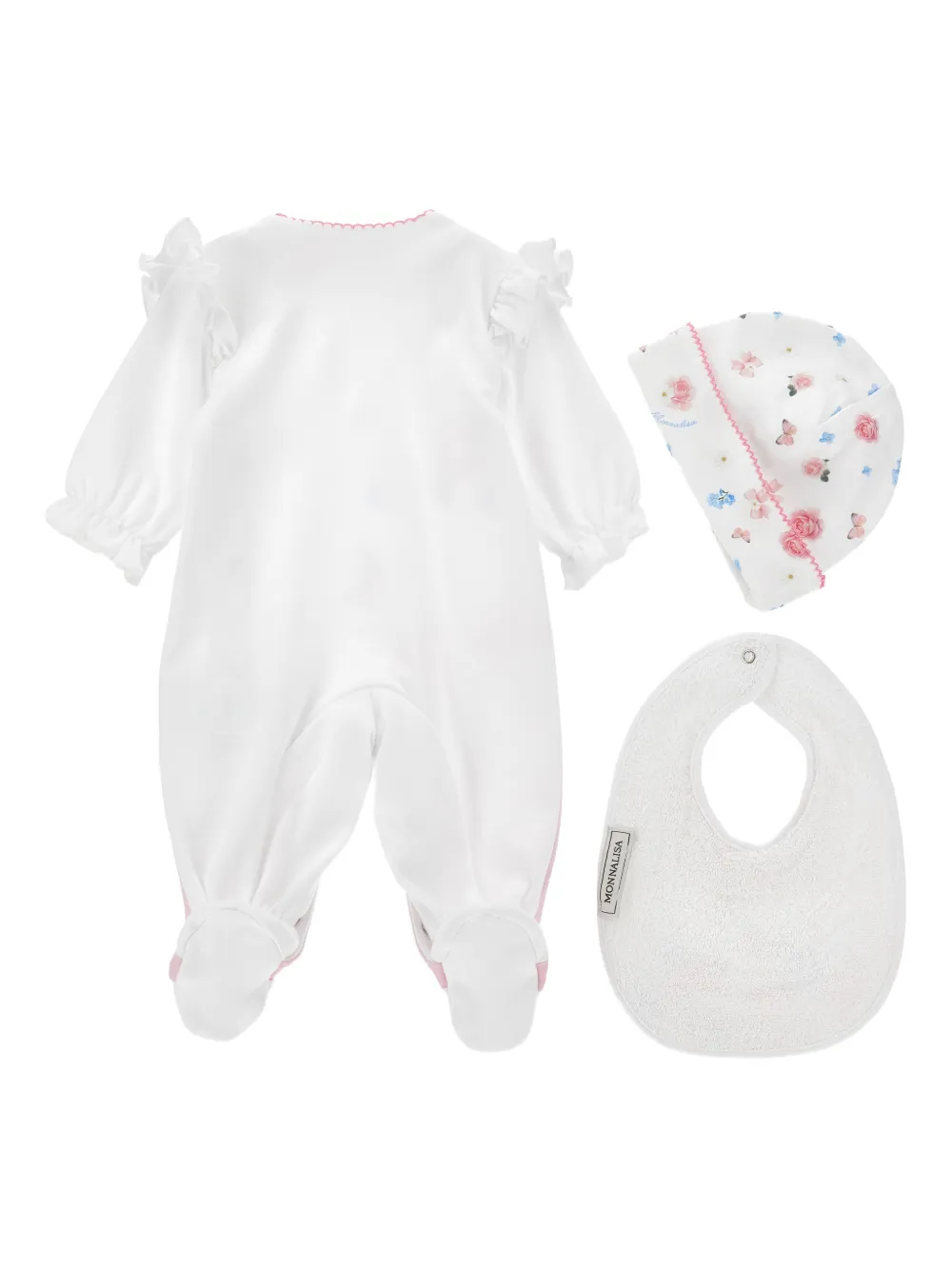 Ruffled Floral-Print Pajamas Set (Set Of Three)