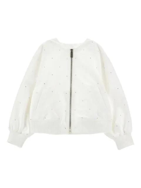 Monnalisa zip embellished jacket